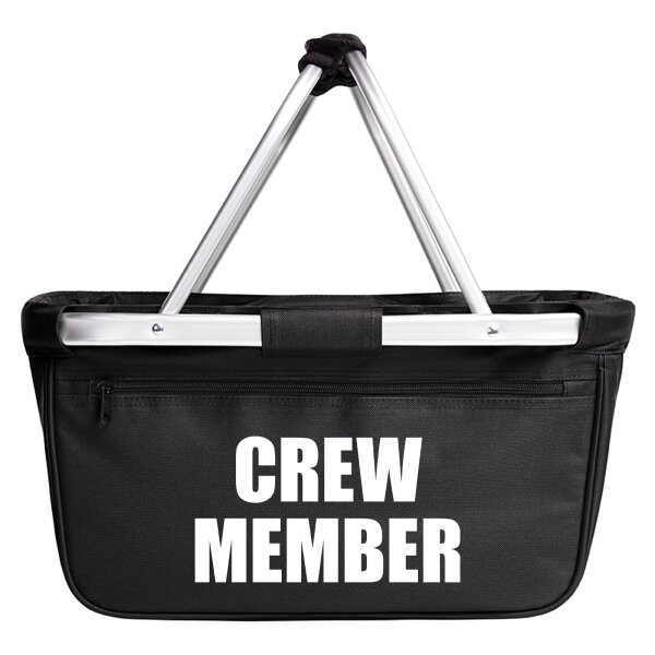 Einkaufskorb faltbar Crew Member Schriftzug 20 Liter Tragekorb Black
