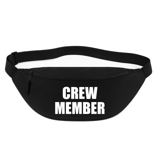 Bauchtasche Crew Member Schriftzug 2,5 Liter Black Crossbody Bag