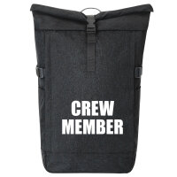 Kurierrucksack Crew Member Schriftzug 30-44 Liter Black Melange