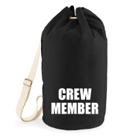 Seesack Crew Member Schriftzug 20 Liter Rucksack Black
