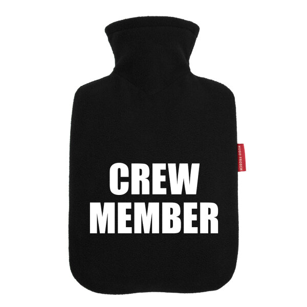 Wärmflasche Crew Member Schriftzug