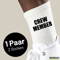Socken Crew Member Schriftzug Größe 37/46...