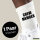 Socken Crew Member Schriftzug Größe 37/46 White Motiv Tennissocken