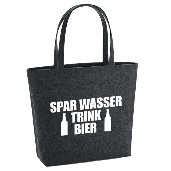 Filzshopper Spar Wasser Trink Bier Bierflasche 22 Liter Filztasche