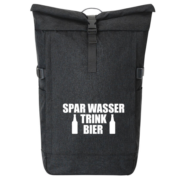 Kurierrucksack Spar Wasser Trink Bier Bierflasche 30-44 Liter Black Melange