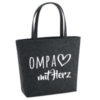 Filzshopper OMPA mit Herz 22 Liter Filztasche