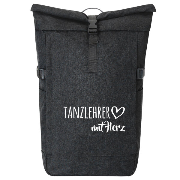 Kurierrucksack Tanzlehrer mit Herz 30-44 Liter Black Melange