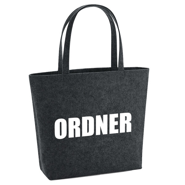 Filzshopper Ordner Schriftzug 22 Liter Filztasche