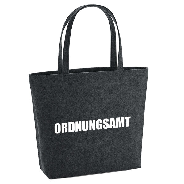 Filzshopper Ordnungsamt Schriftzug 22 Liter Filztasche