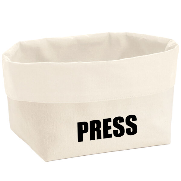 Organizer Press Schriftzug Aufbewahrungskorb