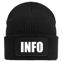 Beanie Info Symbol Black Mütze