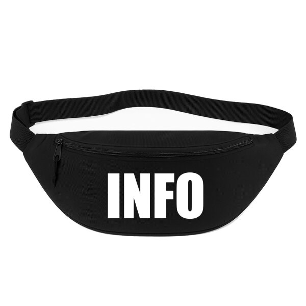 Bauchtasche Info Symbol 2,5 Liter Black Crossbody Bag