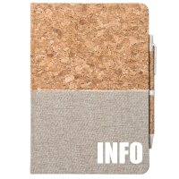 Notizbuch A5 Info Symbol 80 Blatt inkl. Kugelschreiber