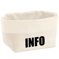 Organizer Info Symbol Aufbewahrungskorb