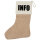 Weihnachtsstrumpf Info Symbol Beige
