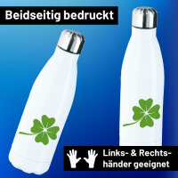 Edelstahl-Trinkflasche Kleeblatt Silhouette 500ml...