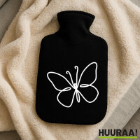 Wärmflasche Schmetterling Silhouette