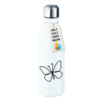 Edelstahl-Trinkflasche Schmetterling Silhouette 500ml...