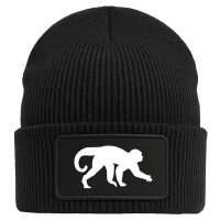 Beanie Affe Silhouette Black Mütze