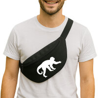 Bauchtasche Affe Silhouette 2,5 Liter Black Crossbody Bag