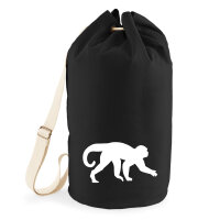 Seesack Affe Silhouette 20 Liter Rucksack Black