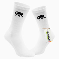 Socken Affe Silhouette Größe 37/46 White Motiv...