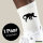 Socken Affe Silhouette Größe 37/46 White Motiv Tennissocken