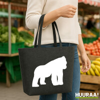 Filzshopper Gorilla Silhouette 22 Liter Filztasche