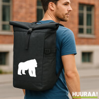 Kurierrucksack Gorilla Silhouette 30-44 Liter Black Melange