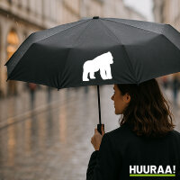 Regenschirm Gorilla Silhouette 98cm Schwarz
