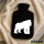 Wärmflasche Gorilla Silhouette