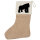 Weihnachtsstrumpf Gorilla Silhouette Beige