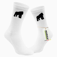 Socken Gorilla Silhouette Größe 37/46 White...