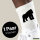 Socken Gorilla Silhouette Größe 37/46 White Motiv Tennissocken