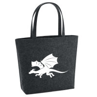 Filzshopper Drache Silhouette 22 Liter Filztasche