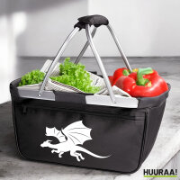 Einkaufskorb faltbar Drache Silhouette 20 Liter Tragekorb...