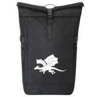 Kurierrucksack Drache Silhouette 30-44 Liter Black Melange