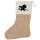 Weihnachtsstrumpf Drache Silhouette Beige