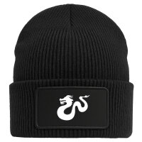 Beanie Dragon Silhouette Black Mütze