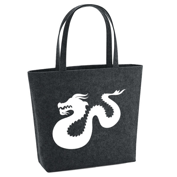 Filzshopper Dragon Silhouette 22 Liter Filztasche