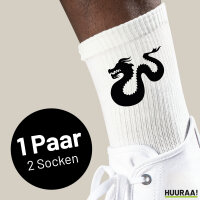 Socken Dragon Silhouette Größe 37/46 White...