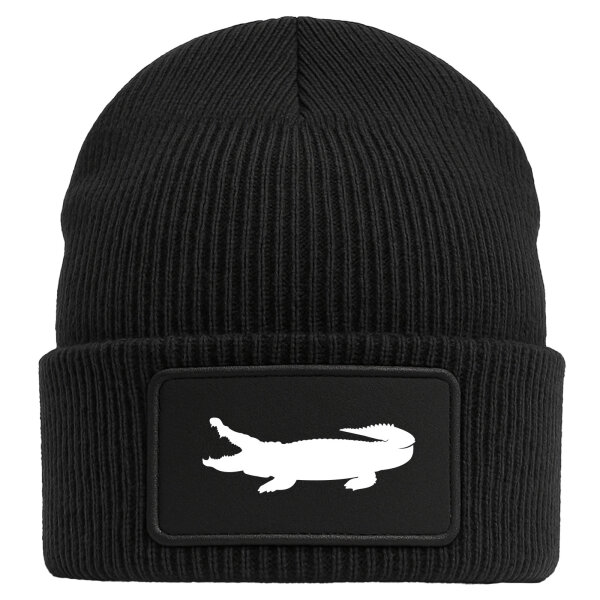 Beanie Krokodile Silhouette Black Mütze