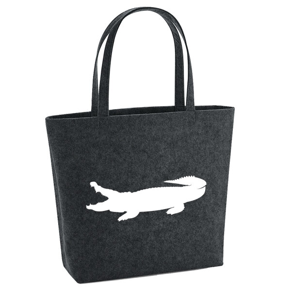 Filzshopper Krokodile Silhouette 22 Liter Filztasche