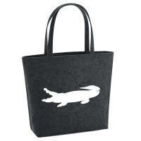 Filzshopper Krokodile Silhouette 22 Liter Filztasche