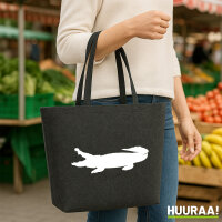 Filzshopper Krokodile Silhouette 22 Liter Filztasche