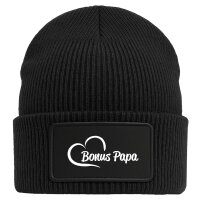 Beanie Bonus Papa Herz Black Mütze