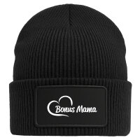 Beanie Bonus Mama Herz Black Mütze
