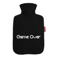 Wärmflasche Game Over Schriftzug
