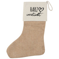 Weihnachtsstrumpf Harz verliebt Beige