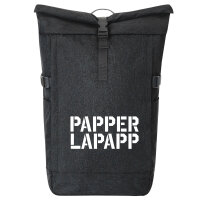 Kurierrucksack Papperlapapp Schriftzug 30-44 Liter Black...